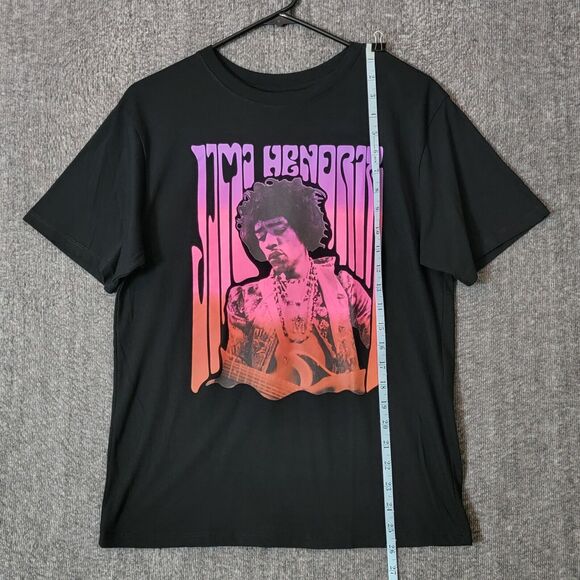 Jimi Hendrix T-Shirt Mens M Black Short Sleeve Psychedelic Drippy Graphic Tee - Picture 3 of 8